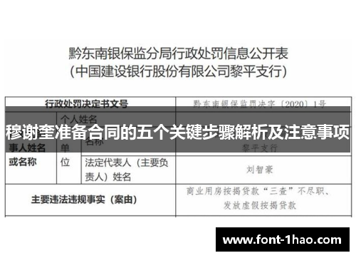 穆谢奎准备合同的五个关键步骤解析及注意事项