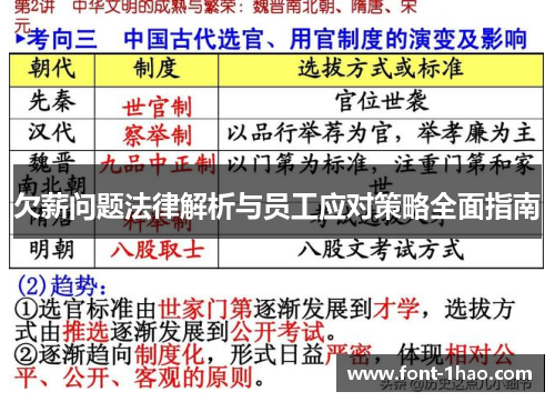 欠薪问题法律解析与员工应对策略全面指南